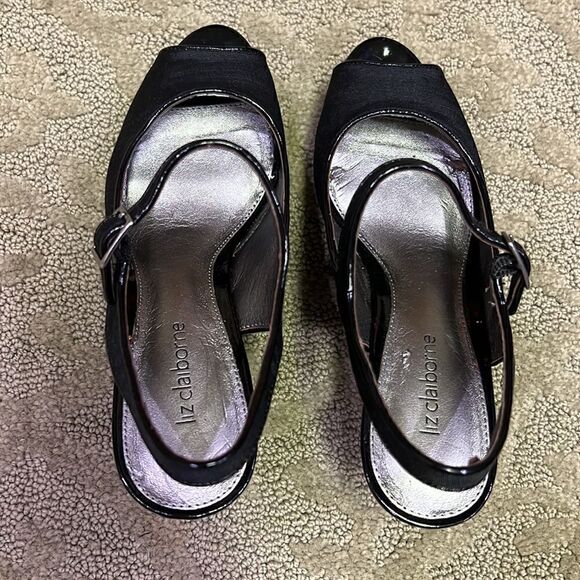 Liz Claiborne Women’s 6.5 Mary Jane Style Black 2” Heels with Front Buckles - Picture 13 of 16